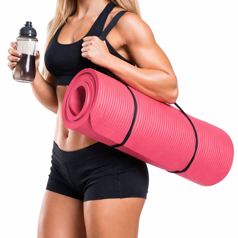 Premium TPE Yoga Mat 72" x 24" 6mm Thick Non Slip Durable Eco Friendly mat